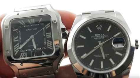 cartier santos vs rolex datejust|rolex oder datejust 41.